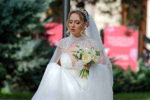 Bride with flowers